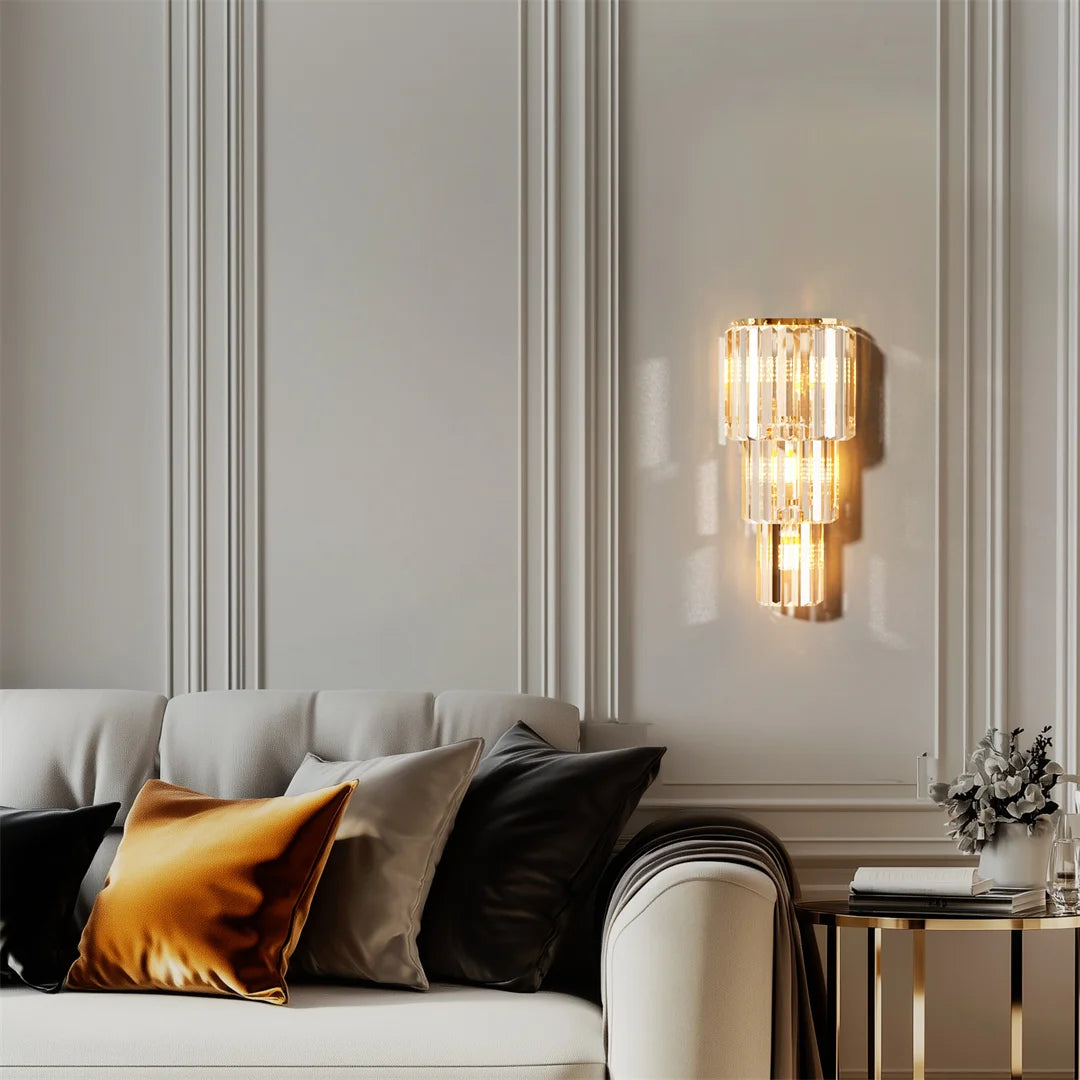Multi-Layer Crystal Sconce