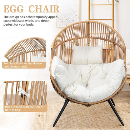 Outdoor/Indoor Egg Chair with Cushion