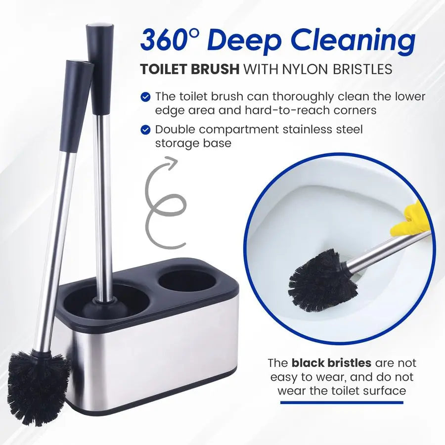 Modern Toilet Brush and Plunger Set