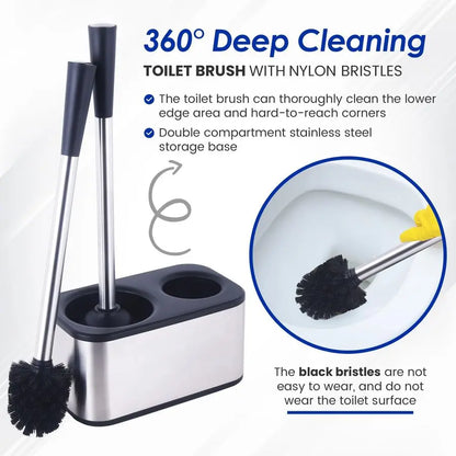 Modern Toilet Brush and Plunger Set