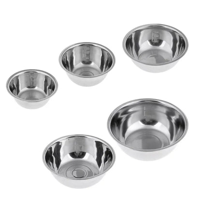5pcs Nesting Set Stainless Steel Mixing Bowls