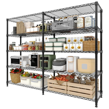 Heavy Duty Adjustable Metal  Storage, 4/5 Shelves Tiers