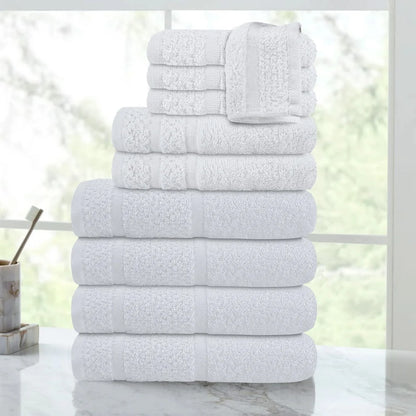 10 Piece Quick Dry, Soft, Absorbent, Cotton Towel Set