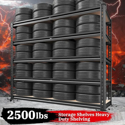 5 Tier Metal Garage Shelving 2500LBS Capacity: 72" H x 40" W x 20" D