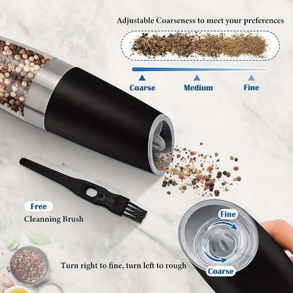 2-piece Automatic Pepper and Salt Grinder