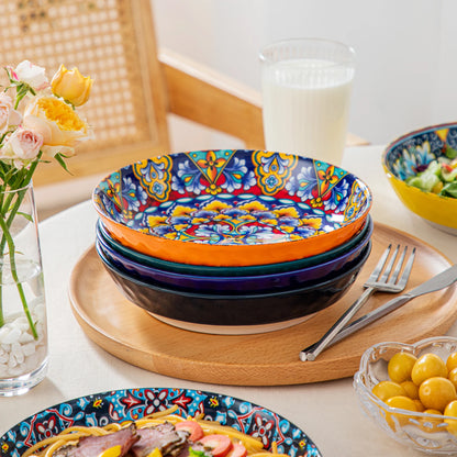 12/16/18/24 Piece Bohemian Style Ceramic Dinnerware Set