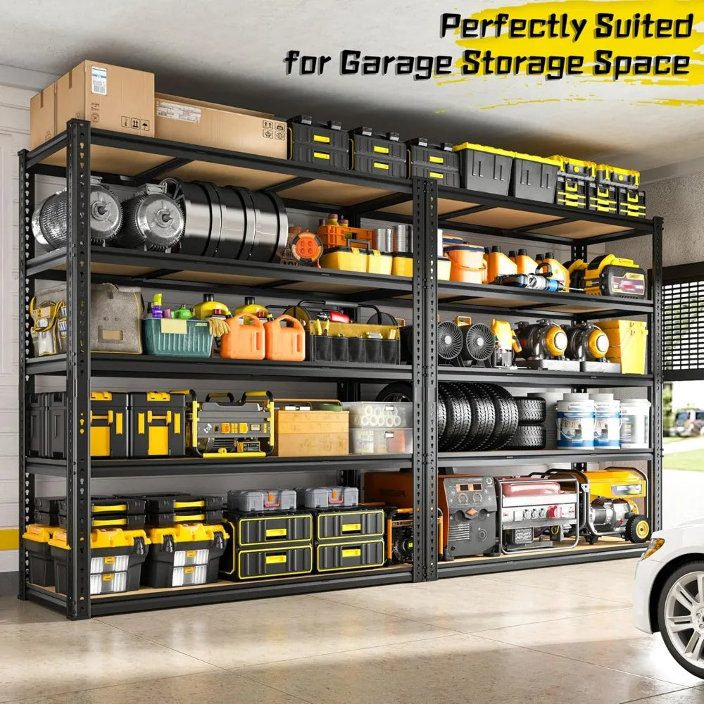 48" W Garage Shelving; Heavy Duty 2800LBS Capacity, 72" H x 48" W x 18" D