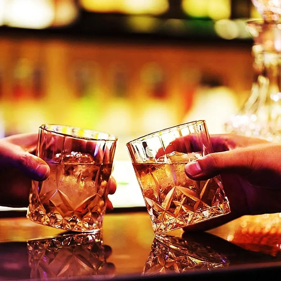 Lead-Free Crystal Whiskey Glasses, Set of 4