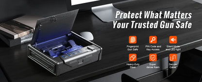 Steel Firearms Case with Advanced Biometric Quick Access