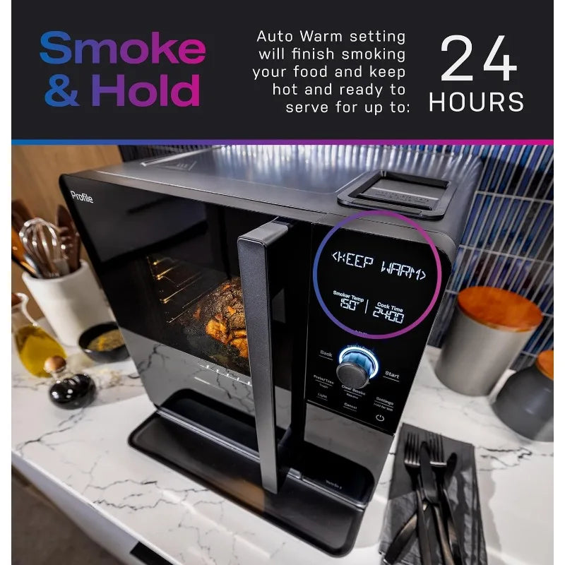Smart Indoor Pellet Smoker and Countertop BBQ with Active Smoke Filtration