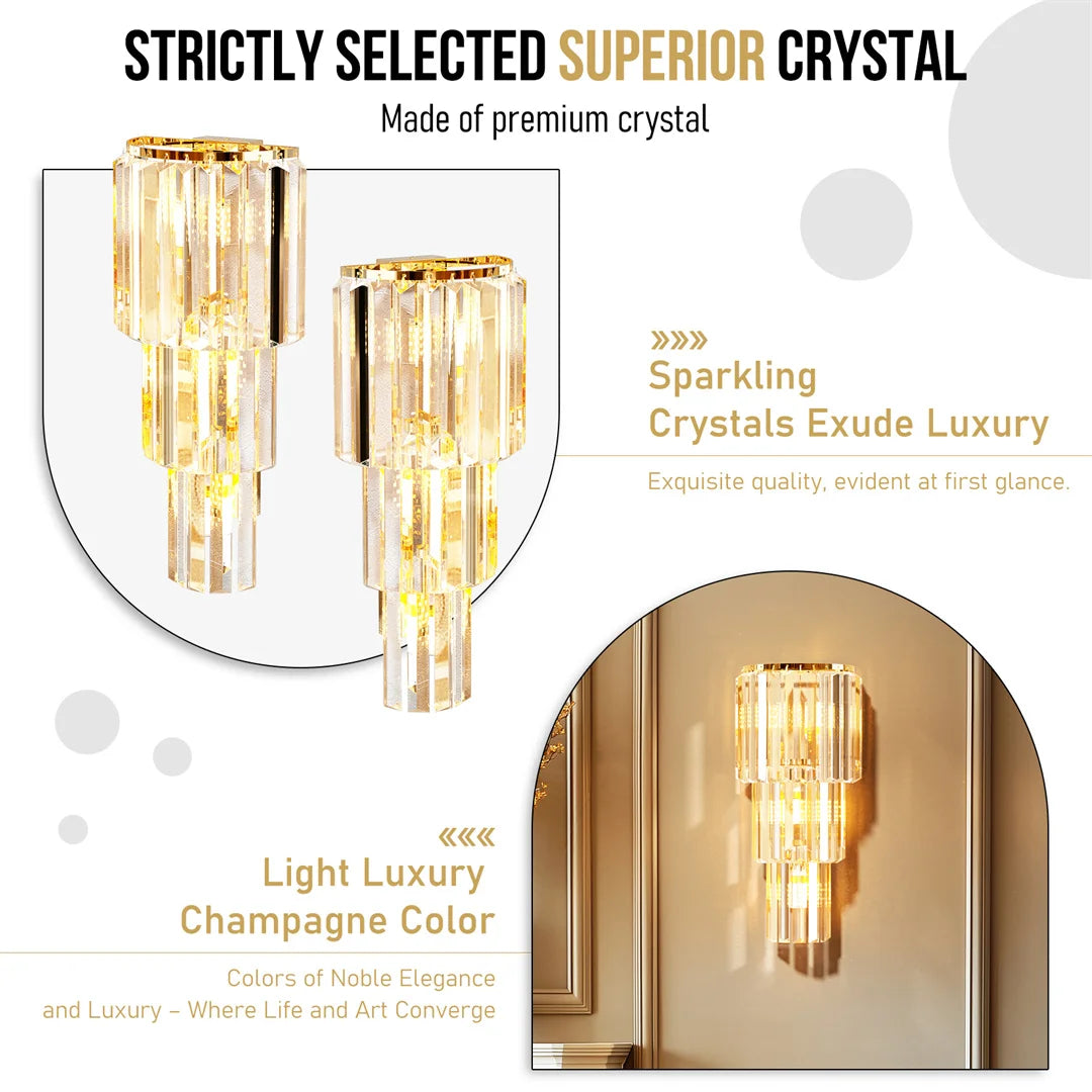 Multi-Layer Crystal Sconce