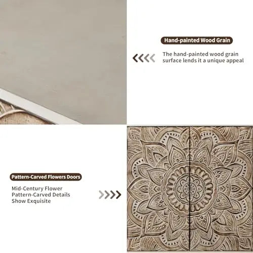 32" Wood Credenza Accent Cabinet with Doors and Shelf