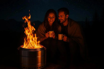 Portable Smokeless Stainless Steel Fire Pit with Ash Pan