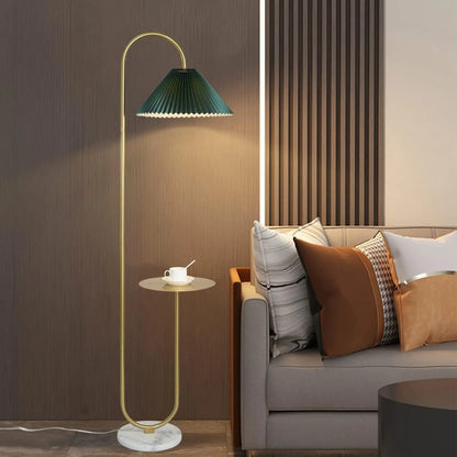 Modern Floor Lamp with Tray and Footswitch
