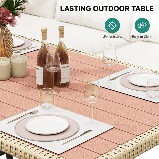 All-Weather Rattan L-Shaped Patio Furniture Set