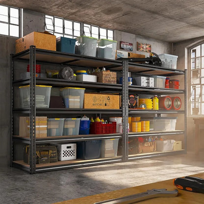 5 Tier Metal Garage Shelving 2500LBS Capacity: 72" H x 40" W x 20" D