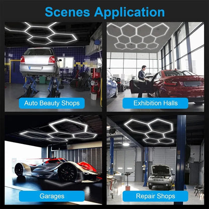 Hexagon LED Tube Lighting for Garage, Shop, Office