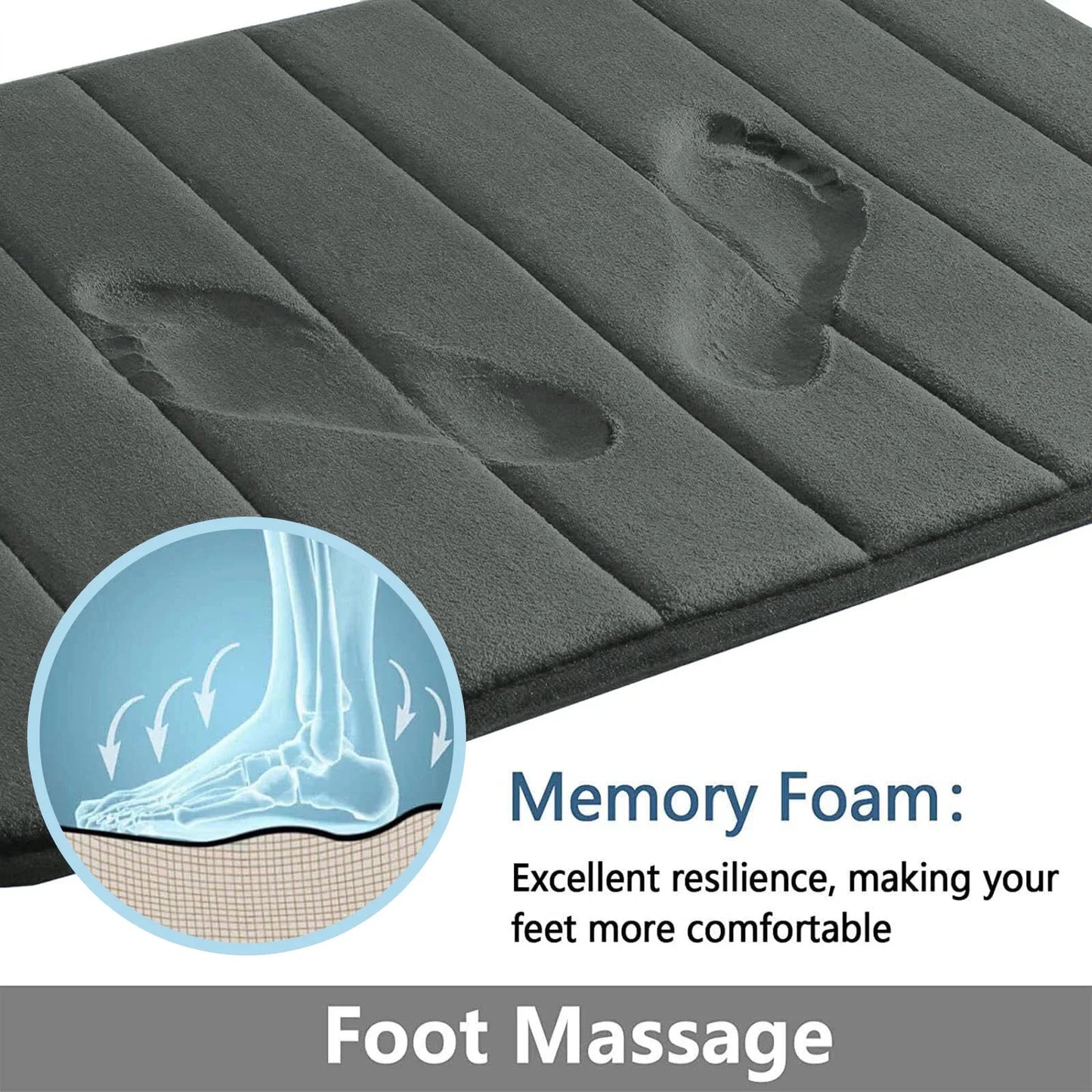 Super Absorbent Memory Foam Bathroom Carpets