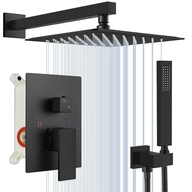 Embedded Shower Faucet Set with Tub Spout