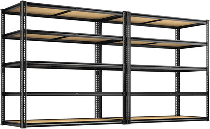 48" W Garage Shelving; Heavy Duty 2800LBS Capacity, 72" H x 48" W x 18" D