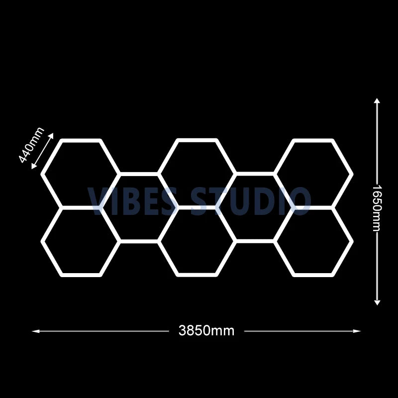 Hexagon LED Tube Lighting for Garage, Shop, Office