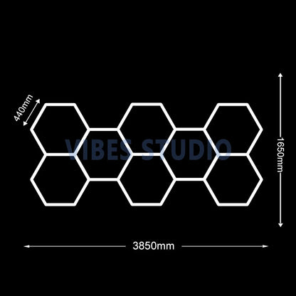 Hexagon LED Tube Lighting for Garage, Shop, Office