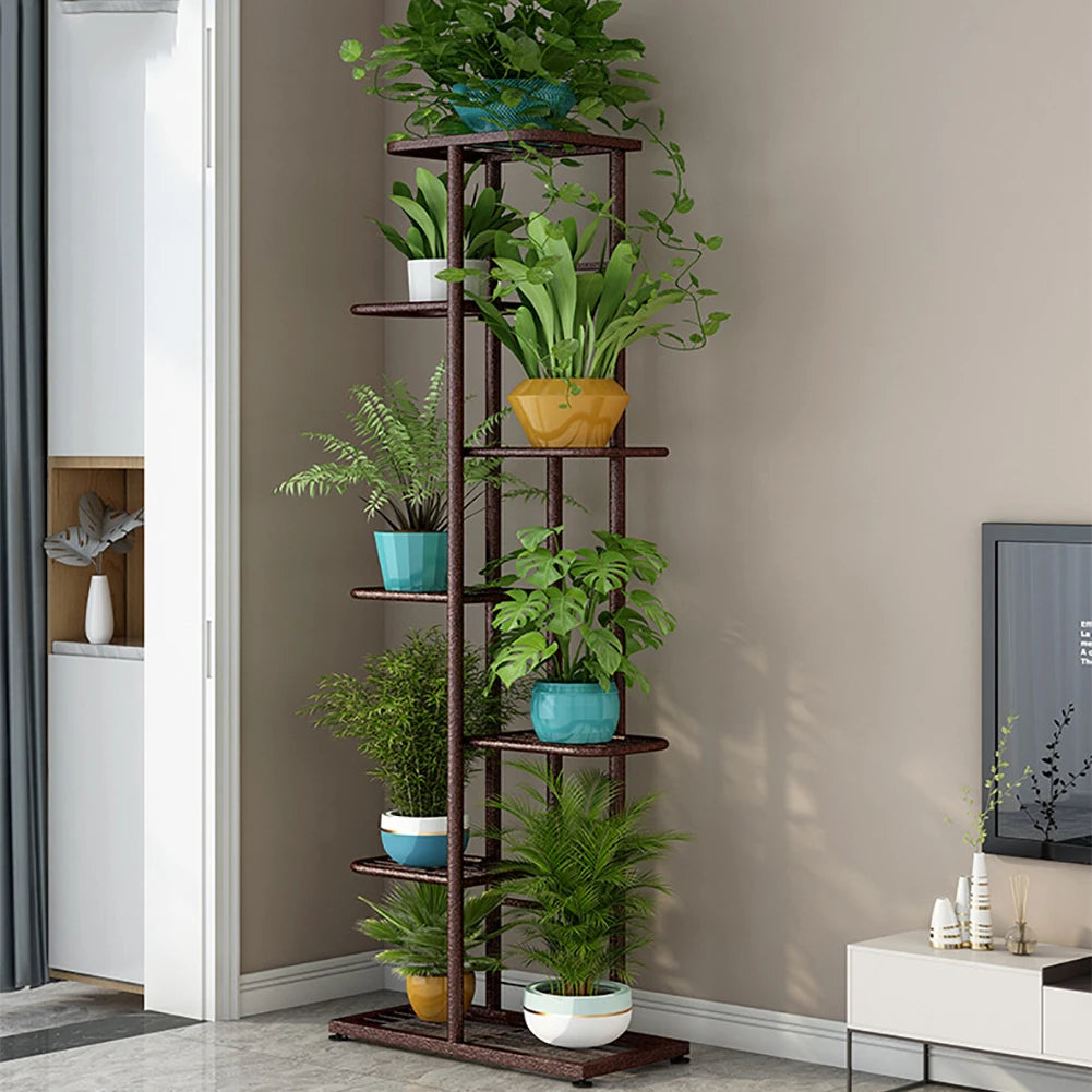 7 Tier 8 Potted Metal Plant Stand Indoor/Outdoor