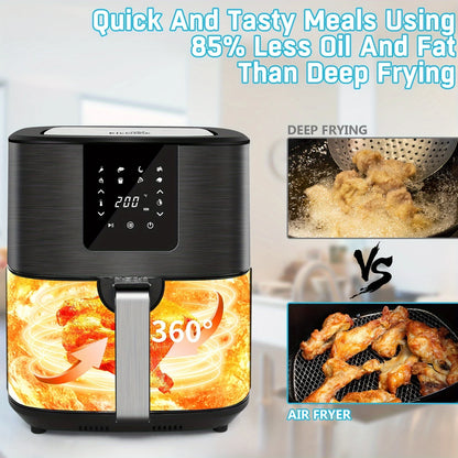 1500W/7QT Air Fryer Cooker w/8 Presets