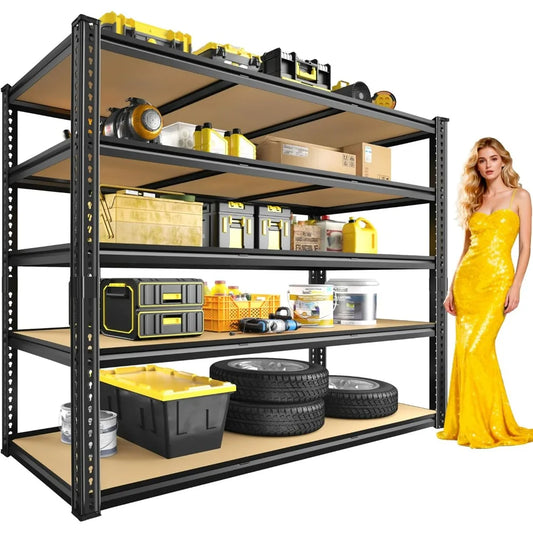 48" W Garage Shelving; Heavy Duty 2800LBS Capacity, 72" H x 48" W x 18" D