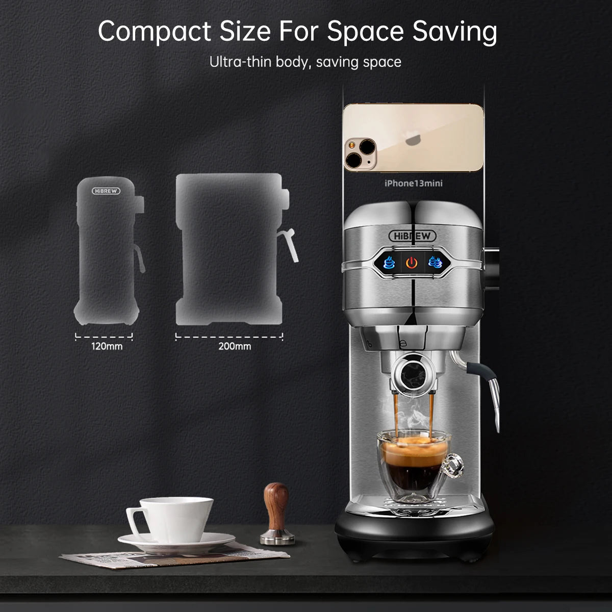 Super Slim ESE POD & Powder Espresso/Cappuccino Coffee Maker and Hot Water