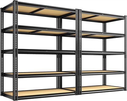 48" W Garage Shelving; Heavy Duty 2800LBS Capacity, 72" H x 48" W x 18" D