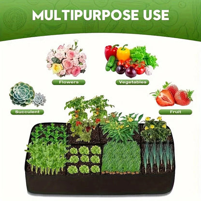 128 Gallon 8 Grid Raised Bed Garden For Growing Vegetables Potatoes Flowers