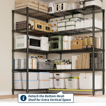 Heavy Duty Adjustable Metal  Storage, 4/5 Shelves Tiers